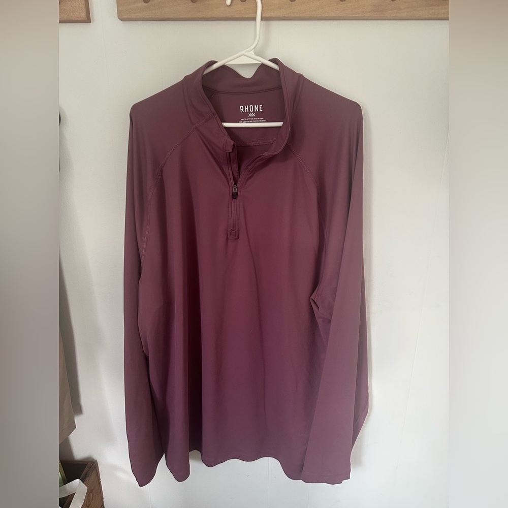 Rhone Maroon Quarter-Zip Pullover